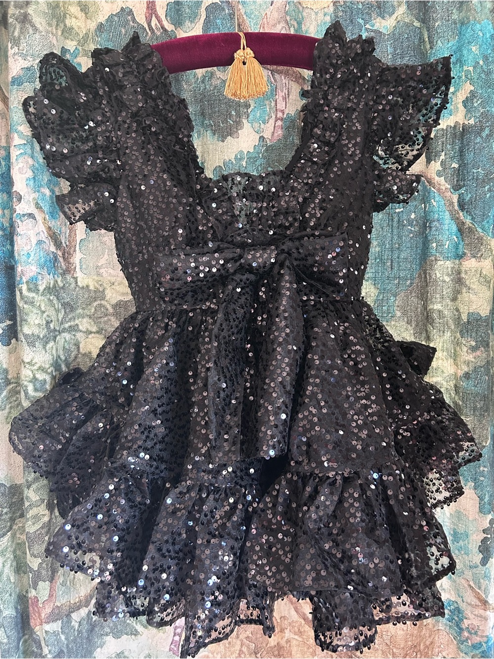 Selkie Onyx Bisou Sequin Mini Dress NWT Size S